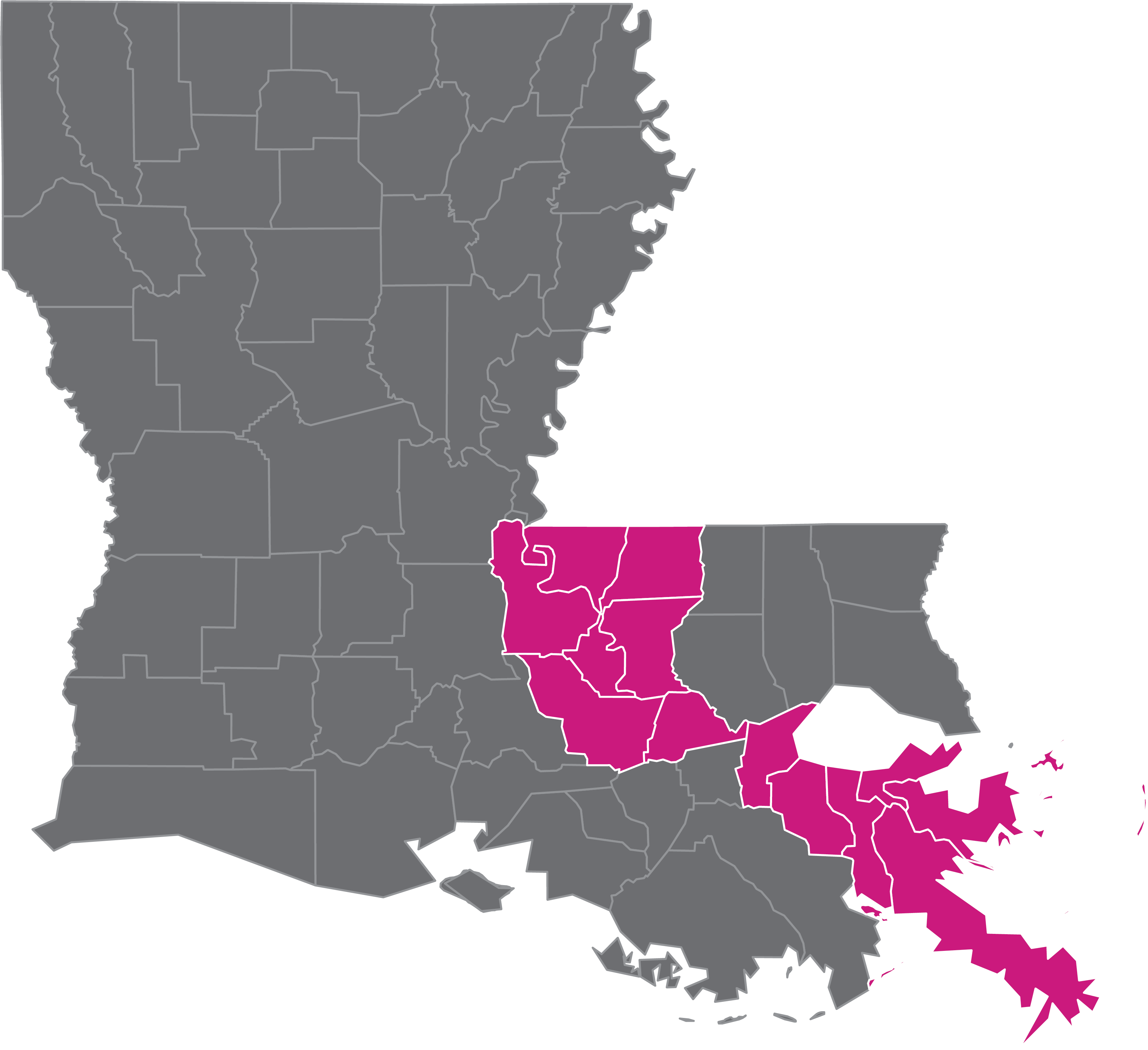 Louisiana state map